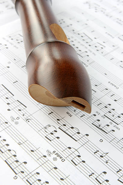 istock Brown wooden alt flute 92100822