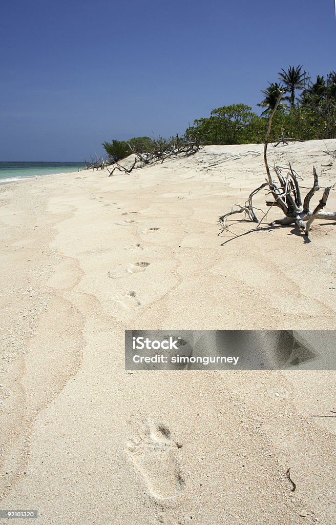 Стопам в песок тропический Пляж - Стоковые фото Азиатско-Тихоокеанский регион роялти-фри