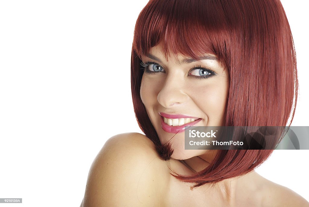 아름다운 빨간 머리 여자의 - 로열티 프리 관능 스톡 사진