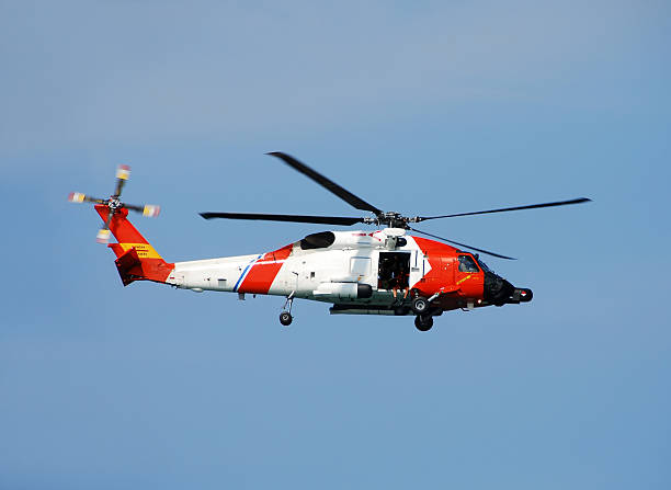 coast guard hubschrauber - rescue helicopter coast guard protection stock-fotos und bilder