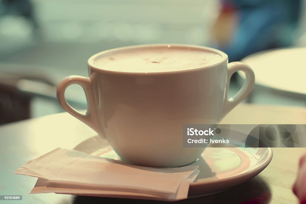 Große Tasse Kaffee in retro-Farben - Lizenzfrei Alkoholfreies Getränk Stock-Foto