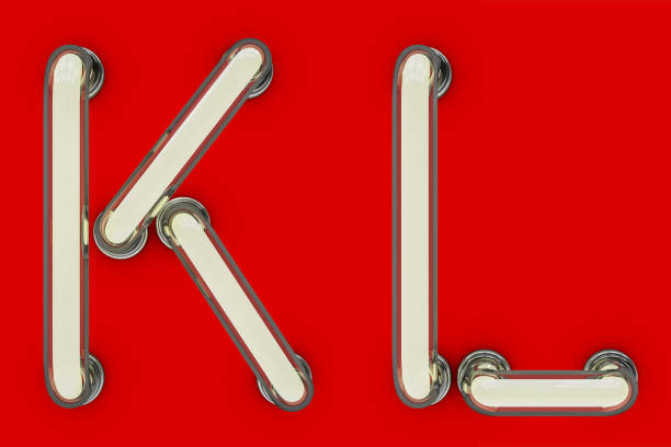 istock Neon tube letter on yellow background. 3D 921019388