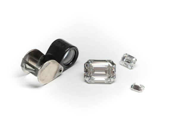 istock Diamonds and jewelry loupe 921019840