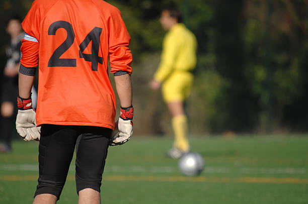 istock Image of a goalkeeper whatching the game 92102521