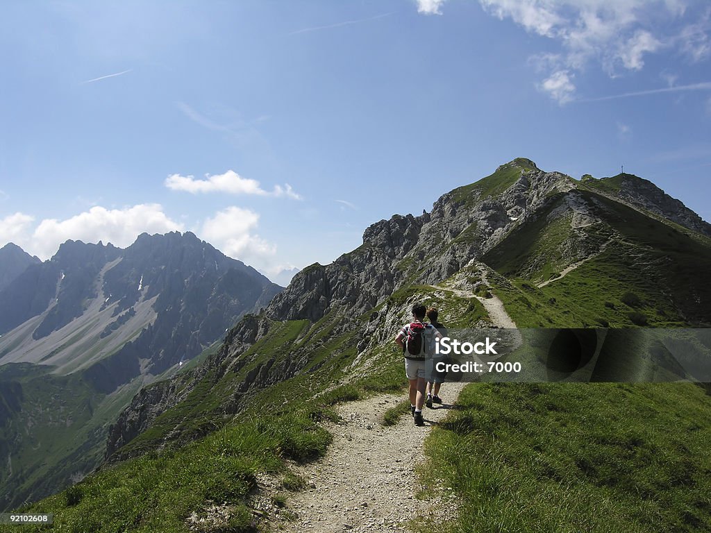 Walking in the Alps  Austria Stock Photo