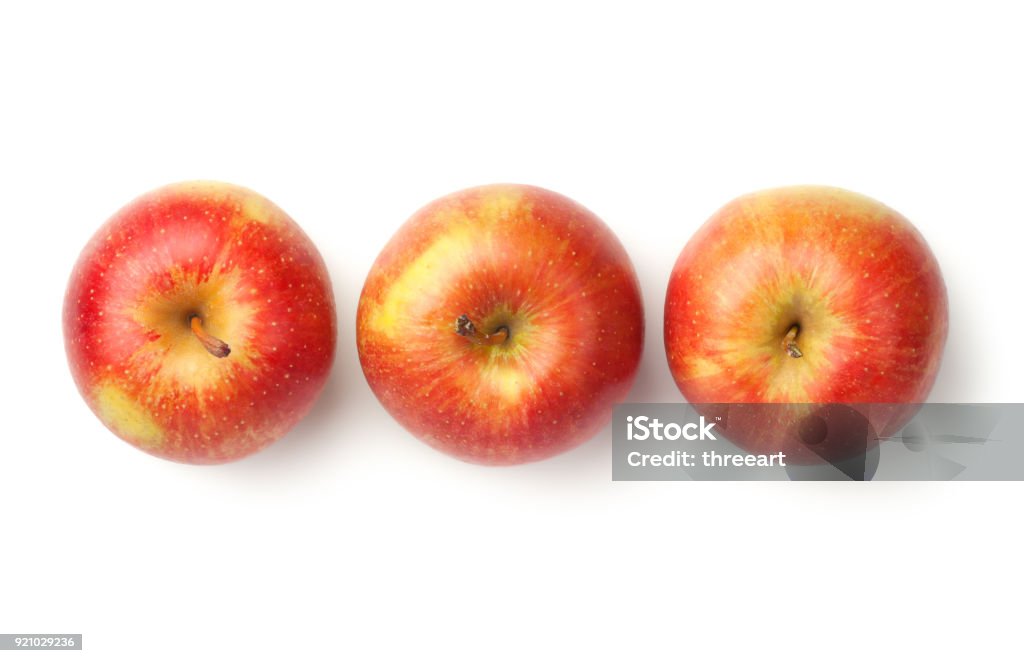 Manzanas aisladas sobre fondo blanco - Foto de stock de Manzana libre de derechos