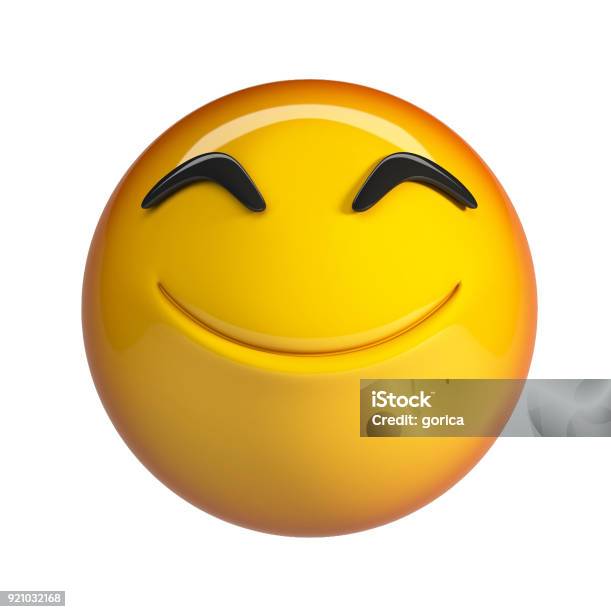 Smiling Emoji Stock Photo - Download Image Now - Emoticon, Anthropomorphic Smiley Face, Three Dimensional