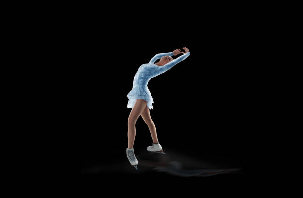 istock figure skater isolated on black 921032508