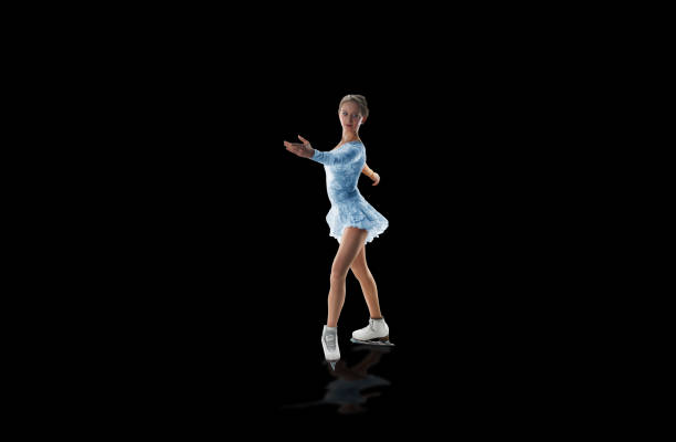istock figure skater isolated on black 921032568