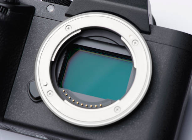 デジタル カメラ 35 mm フルフレーム ccd センサーとレンズ マウントのクローズ アップ - camera ccd digital camera ストックフォトと画像