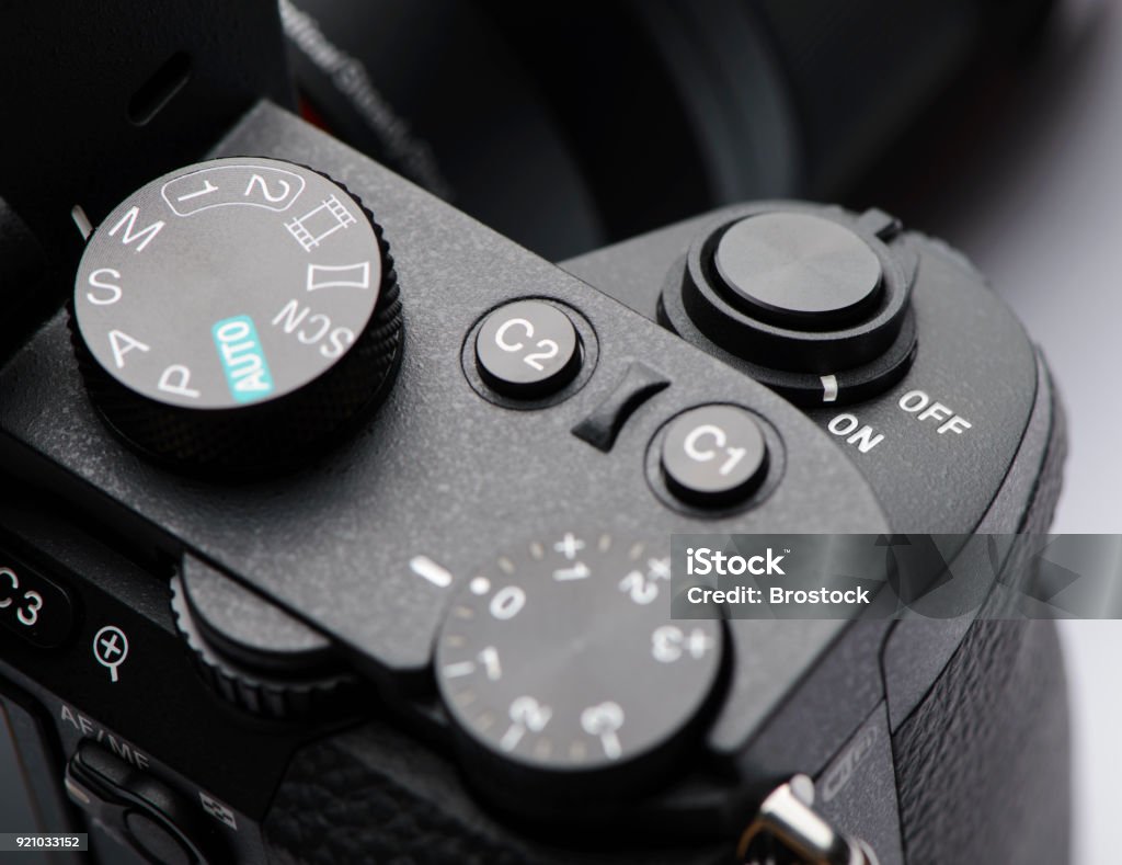 Shutter Button On Mirrorless Camera Stock Photo - Download Image Now ...