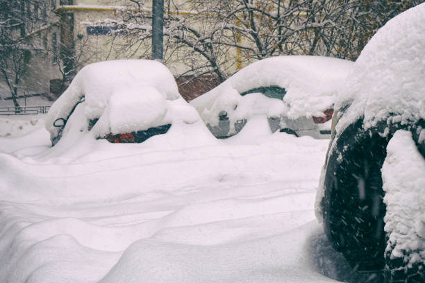 istock Cars buried in snow after blizzard 921033268