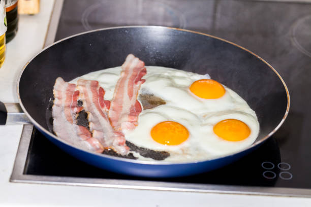 Egg with bacon and toast bread
