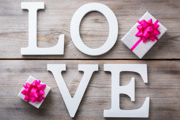 istock Valentines day holiday letters text message love card background 921038830