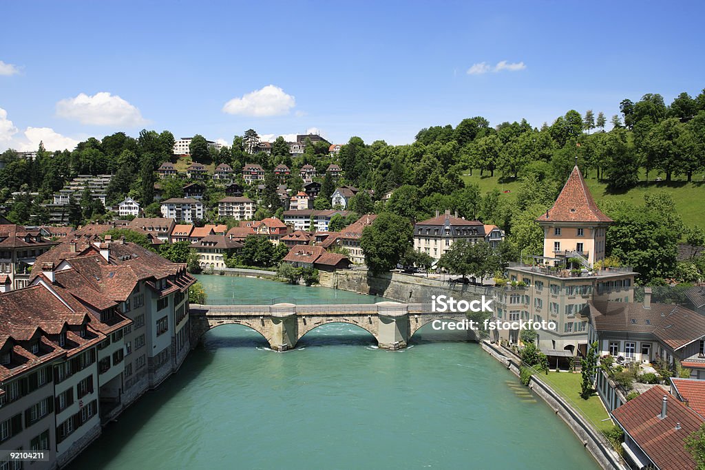 Blick auf die Stadt von Bern, Schweiz - Lizenzfrei Außenaufnahme von Gebäuden Stock-Foto