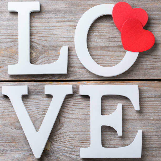 istock Valentines day holiday letters text message love card background 921042530