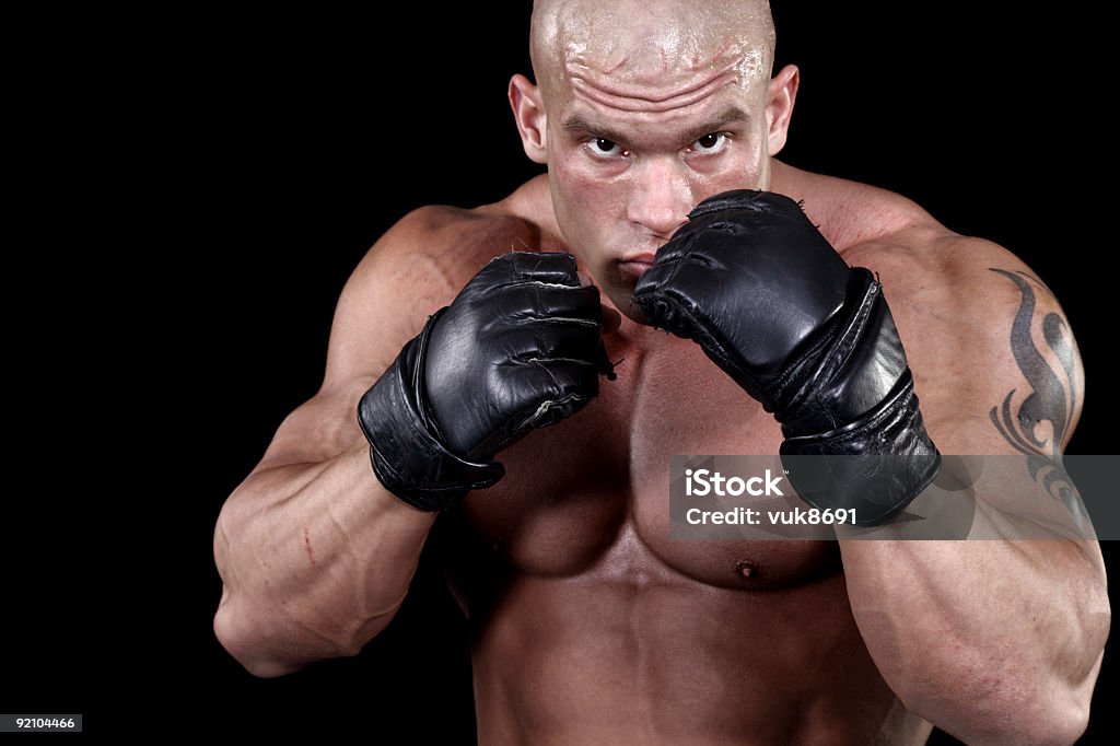 Perigoso Lutador Retrato - Foto de stock de Boxe - Esporte royalty-free