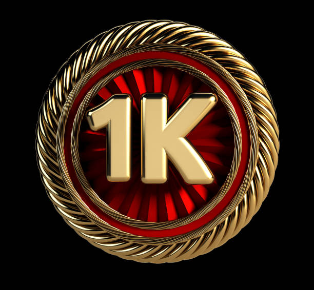 istock 1K Golden Badge. One Thousand Followers Web Icon. 921044800