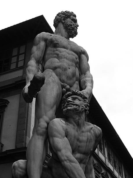 hercules und cacus - palazzo vecchio piazza della signoria florence italy italy stock-fotos und bilder