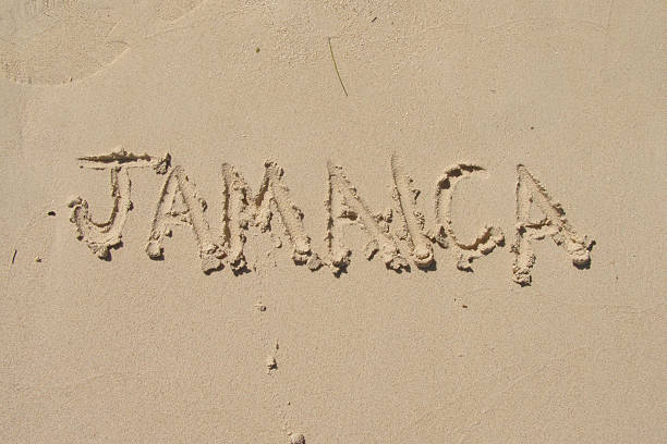 istock Jamaica written in the sand 92105279