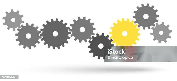 Gears For Cooperation Symbolism Stock Illustration - Download Image Now - Gear - Mechanism, Motion, Organization