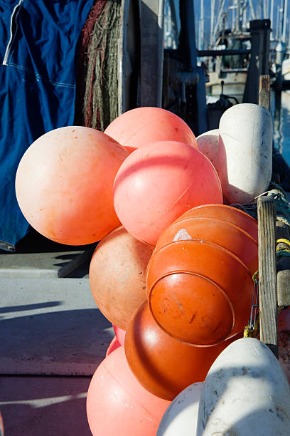 istock Fishing floats - Santa Barbara harbor 92105422