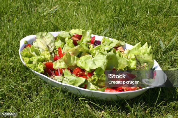 Fresca Insalata E Pomodoro In Erba - Fotografie stock e altre immagini di Accudire - Accudire, Affamato, Aiuola