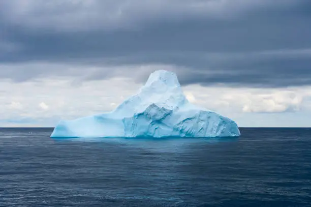 Photo of Massive tabular iceberg floating in the Southern Ocean in Antarctica