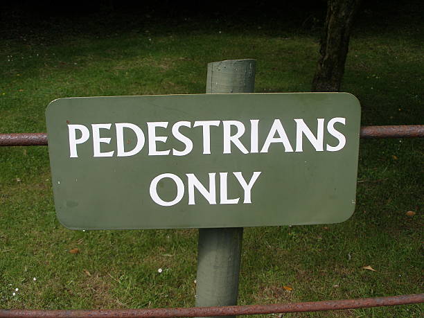 istock Green Pedestrian Sign 92107250