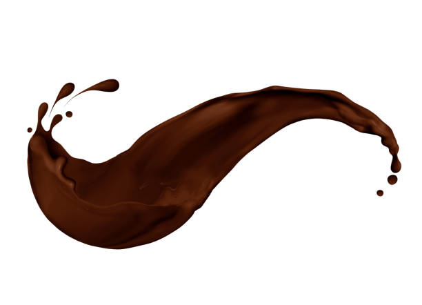 istock Splash of hot dark chocolate isolated on a white background 921077390