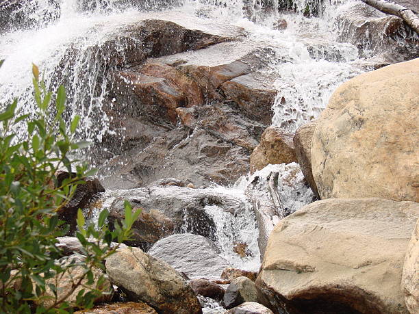 Water Fall in the Rockys stock photo