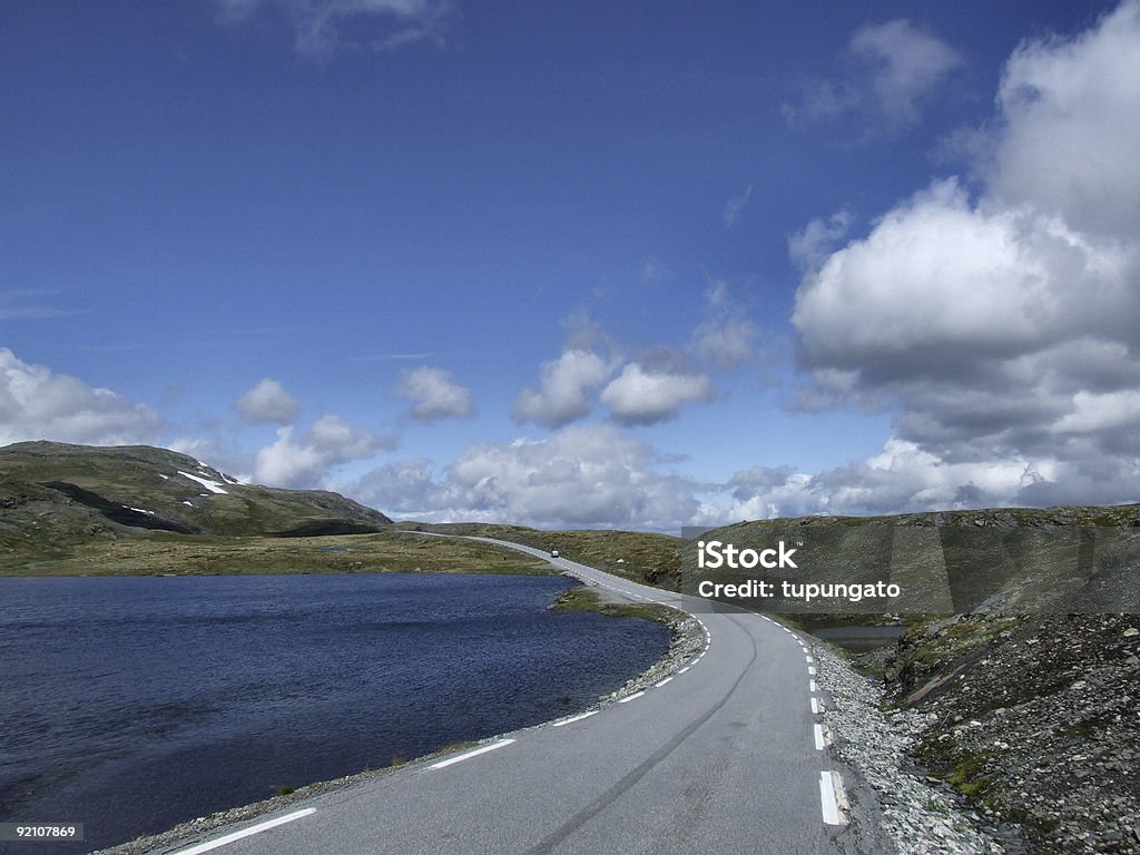 Scenic summer road in Norway  Arranging Stock Photo