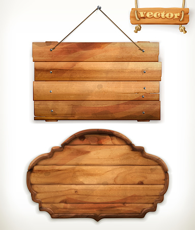 Wooden board, old wood vector