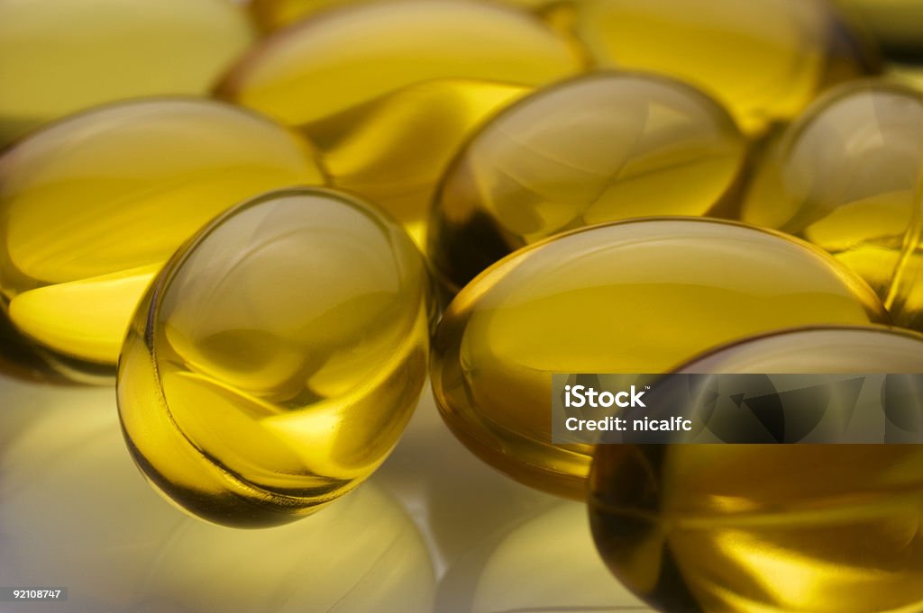 Cod liver oil  Capsule - Medicine Stock Photo