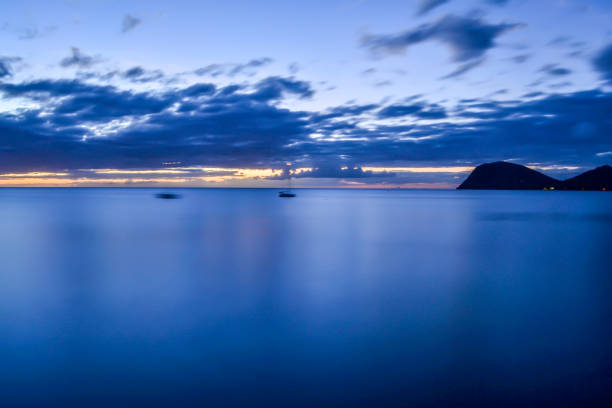 Dominica Island Sunset stock photo