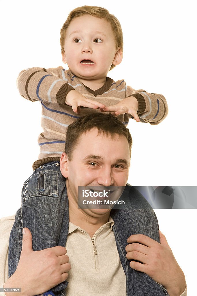 Отец и Сын - Стоковые фото Белый роялти-фри