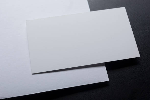 istock Business cards Mockup on color background. Flat Lay. copy space for text 921092780