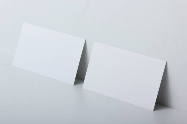 istock Business cards Mockup on color background. Flat Lay. copy space for text 921092994