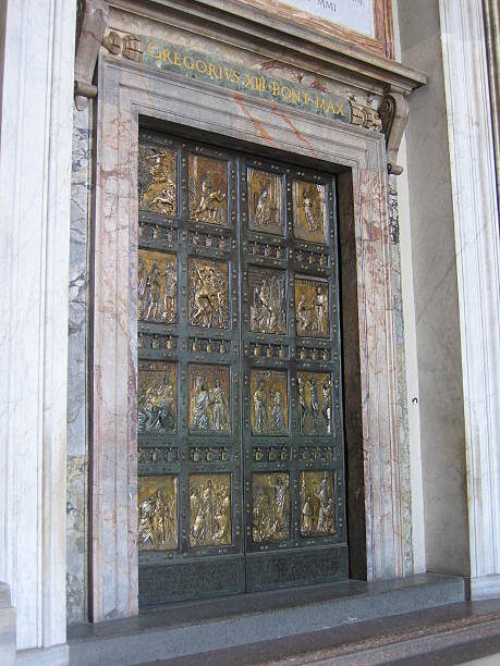 The Holy Door, Saint Peter's Basilica stock photo