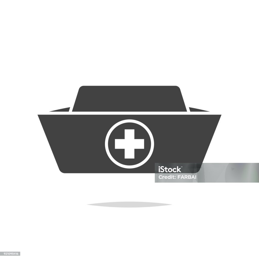 Nurse hat icon vector Vector element Hat stock vector