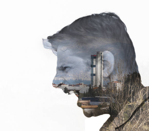 istock Face of a man on Izmir Panorama 921096184