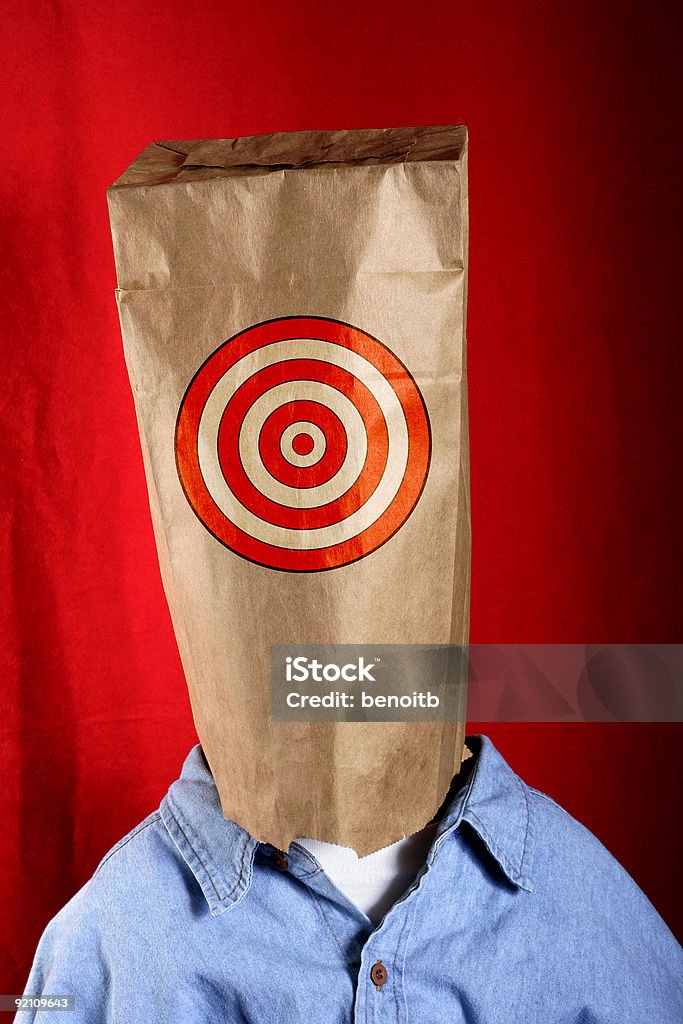 Bolsa alvo homem - Foto de stock de Culpa royalty-free