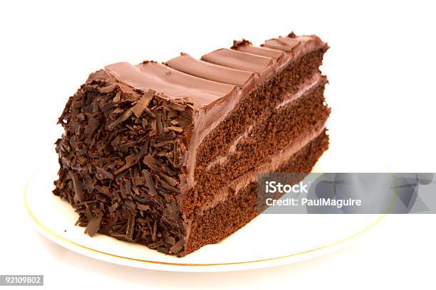 Slice Of Chocolate Cake — стоковые фотографии и другие картинки Изолированный предмет - Изолированный предмет, Шоколадный торт, Без людей
