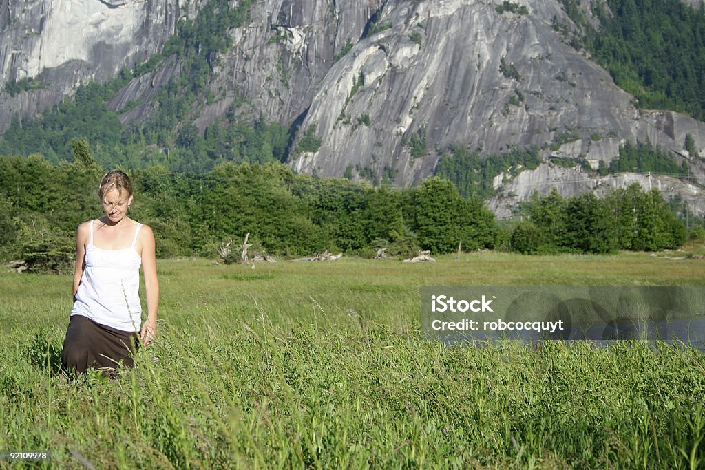 Blissful walk in the park.  Adult Stock Photo