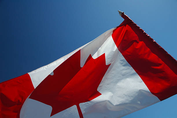 istock Canadian Flag -  Up Close 16 92110429