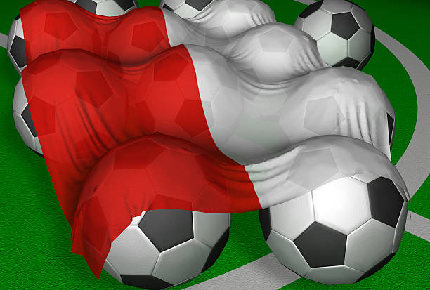 istock 3D-rendering Poland flag and soccer-balls 92110769