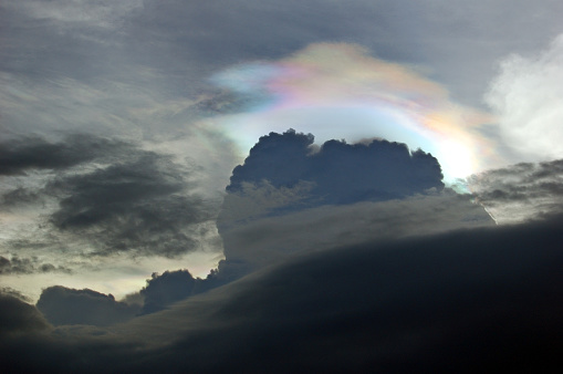 Cloudscape of an evening storm developing