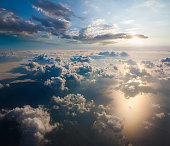 Aerial view of clouds from the sky