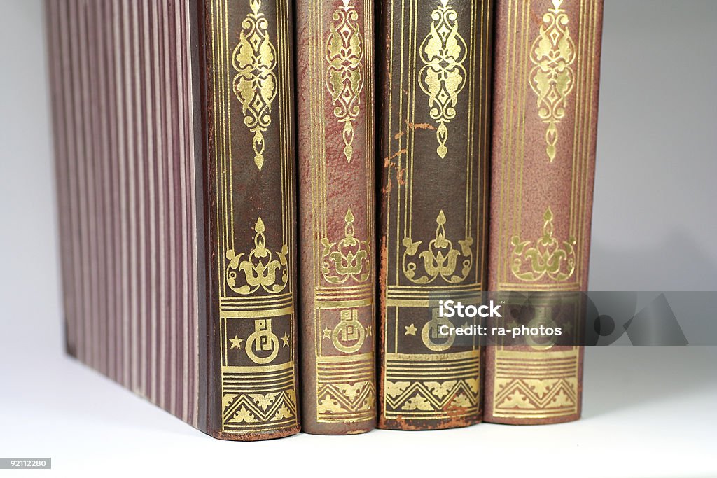 Fila de libros - Foto de stock de Bibliografía libre de derechos