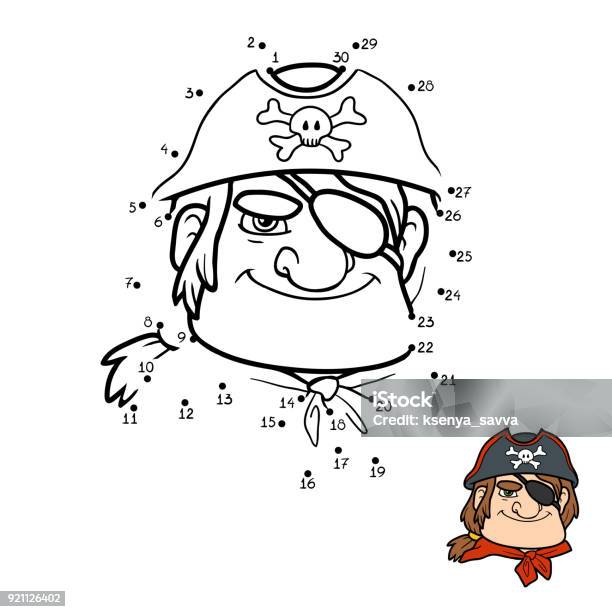 Numbers Game For Children Pirate Stock Illustration - Download Image Now - Number, Adult, Adventure